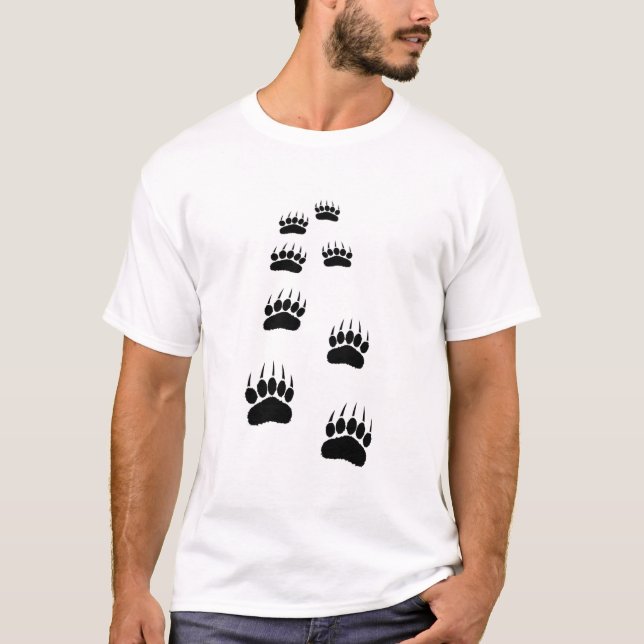 Bear Paw Prints T-Shirt (Vorderseite)