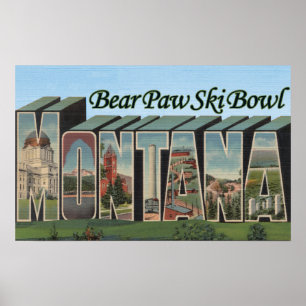 Bear Paw Ski Bowl, Montana - Große Briefszenen Poster