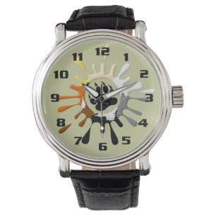 Bear Paw Splash Bear Pride Farben Armbanduhr