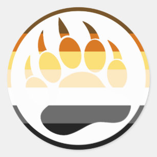 BEAR PAY/CLAW BEAR PRIDE FLAG RUNDER AUFKLEBER