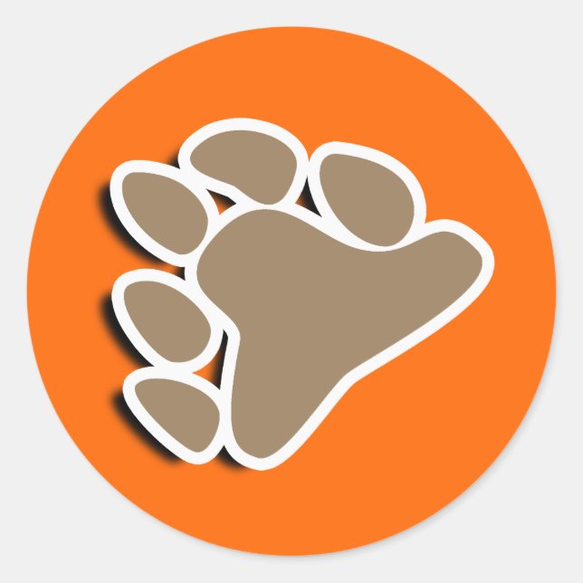 BEAR PAY SYMBOL 3D RUNDER AUFKLEBER (Vorderseite)