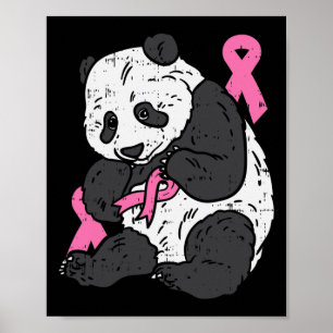 Bear Pink Ribbon Brustkrebs Sensibilisierung für d Poster