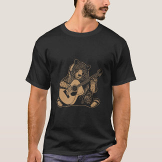 Bear Playing Gitarre Bears Rock Gitarrist Panda T-Shirt