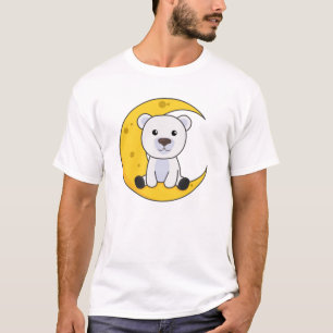Bear Polar Bären Moon Gute Nacht Mondbär Niedlich T-Shirt