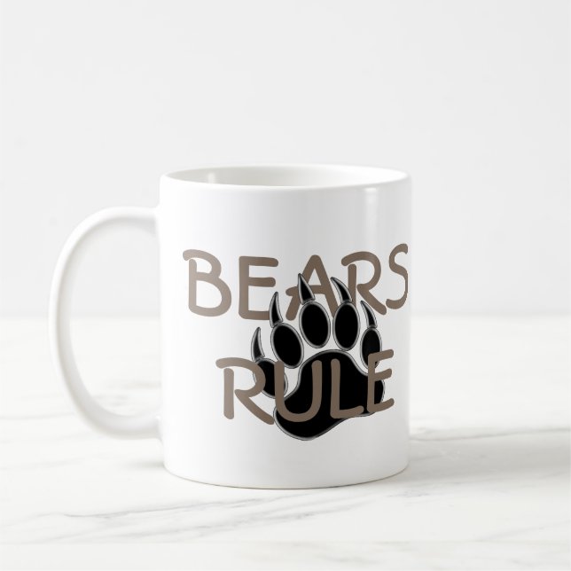 Bear Pride Bear Paw Bears Rule Kaffeetasse (Links)
