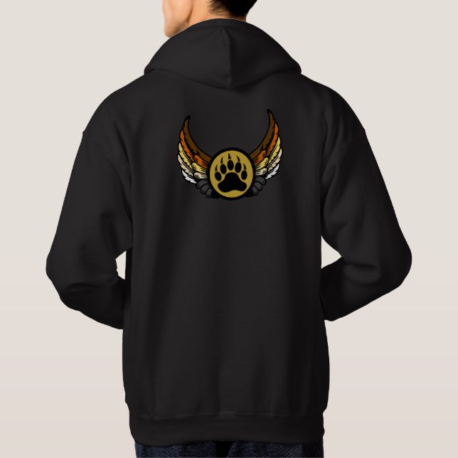 Bear Pride Flag Bear Paw Wings Hoodie (Rückseite)