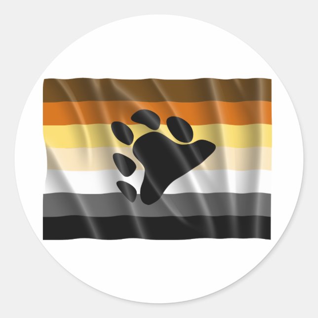 BEAR PRIDE FLAG FLYING RUNDER AUFKLEBER (Vorderseite)