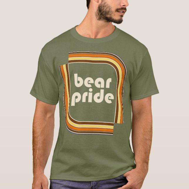 Bear Pride Gay Bear Retro LGBT Gay Pride T-Shirt (Vorderseite)
