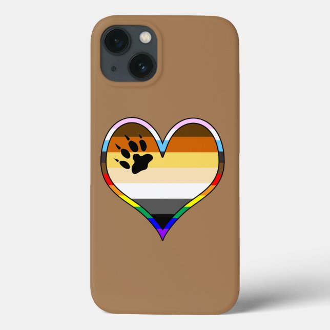 Bear Pride Heart Case-Mate iPhone Case (Rückseite)