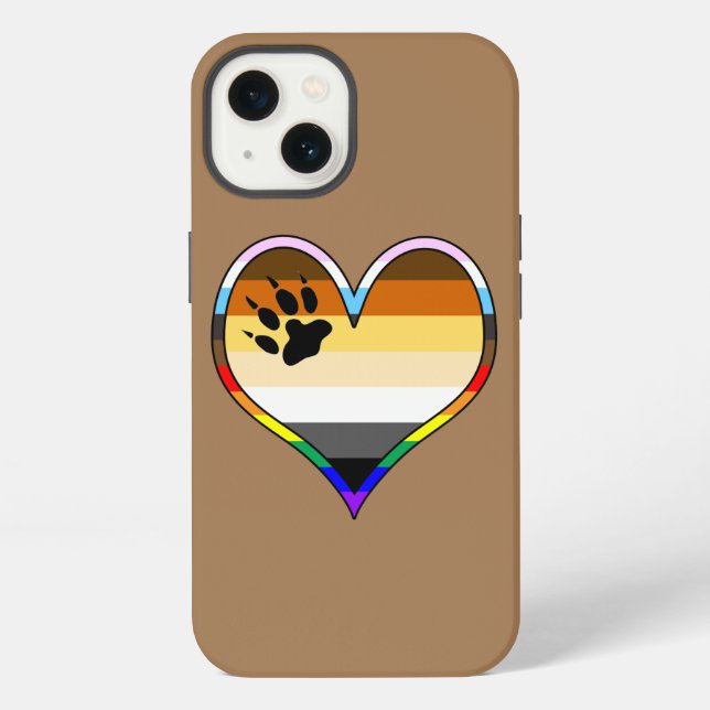 Bear Pride Heart Case-Mate iPhone Case Hülle (Rückseite)