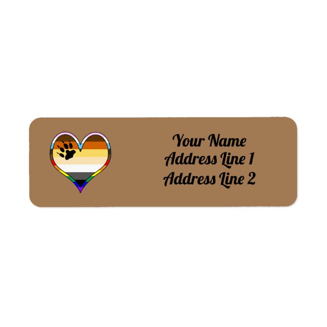 Bear Pride Heart Label (Vorne)