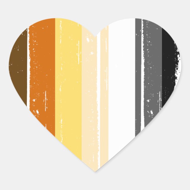 BEAR PRIDE INK BAR -.png Herz-Aufkleber (Vorderseite)