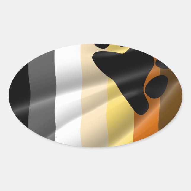 BEAR PRIDE OVALER AUFKLEBER (Vorderseite)