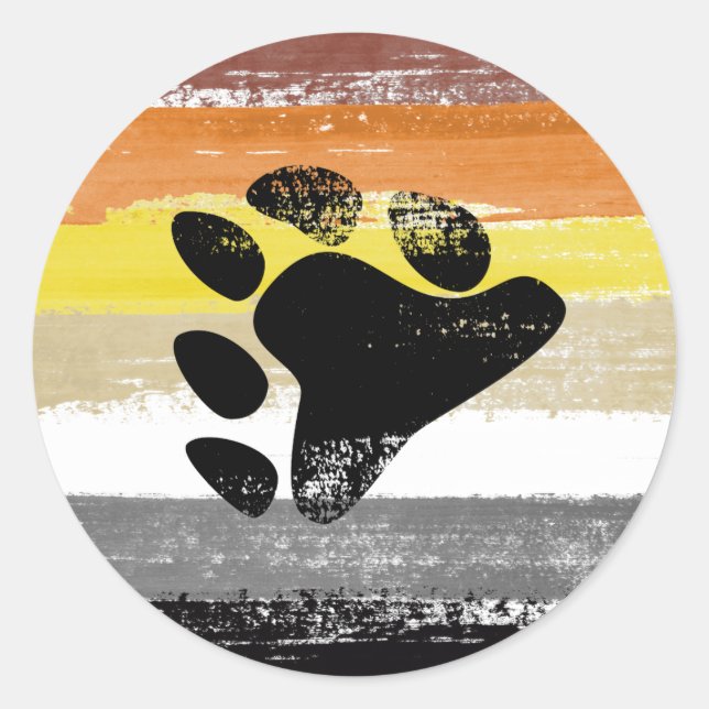 Bear Pride Paint Runder Aufkleber (Vorderseite)