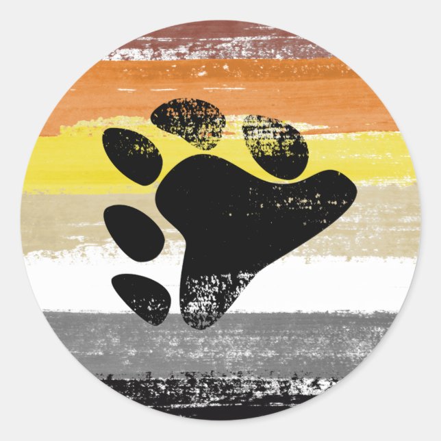Bear Pride Paint Runder Aufkleber (Vorderseite)