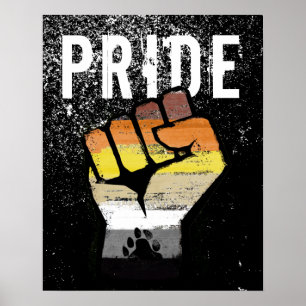 Bear Pride Paw Fist Poster