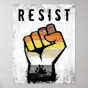 Bear Pride Paw Fist Poster