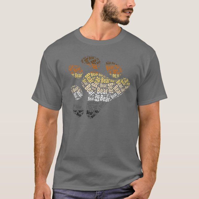 BEAR PRIDE PAW PATTERN T-Shirt (Vorderseite)