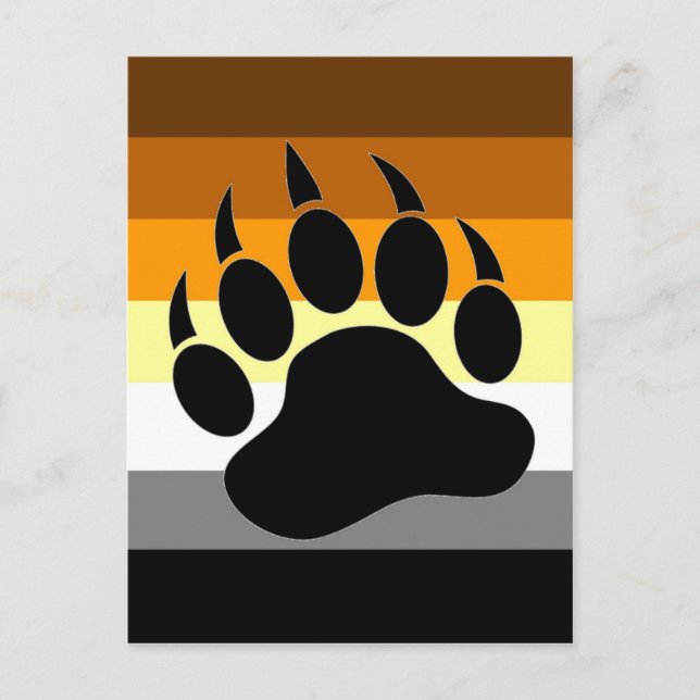 Bear Pride Paw Postkarte (Vorderseite)