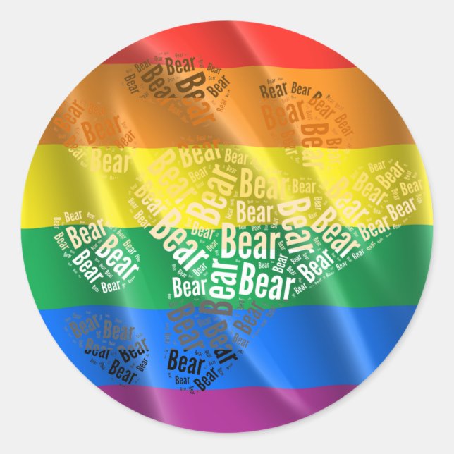 BEAR PRIDE -.png Runder Aufkleber (Vorderseite)