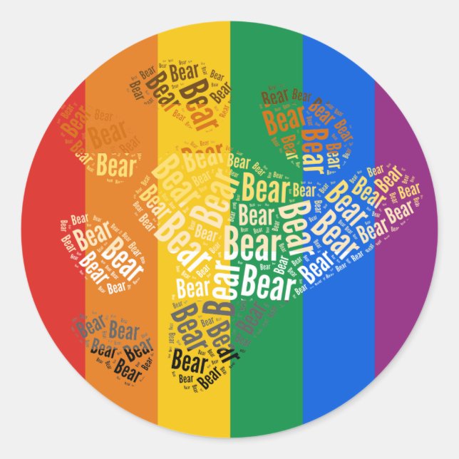 BEAR PRIDE -.png Runder Aufkleber (Vorderseite)