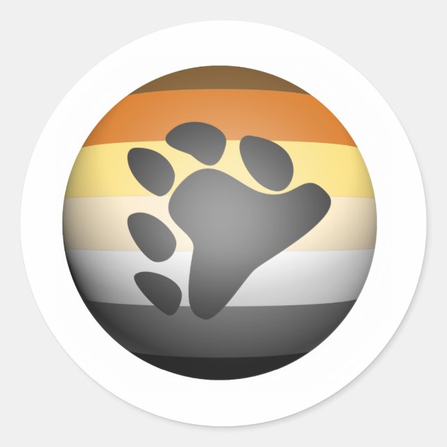 BEAR PRIDE SPHERE -.png Runder Aufkleber (Vorderseite)