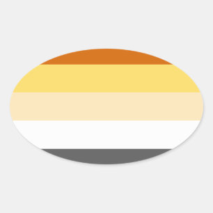 BEAR PRIDE STRIPES DESIGN OVALER AUFKLEBER