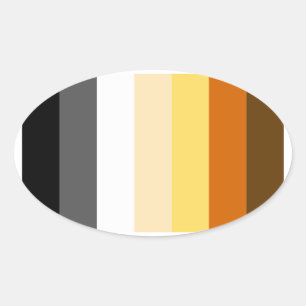 BEAR PRIDE STRIPES OVALER AUFKLEBER