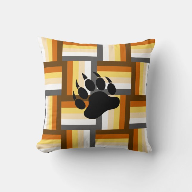 Bear Pride Throw Kissen (Vorderseite)