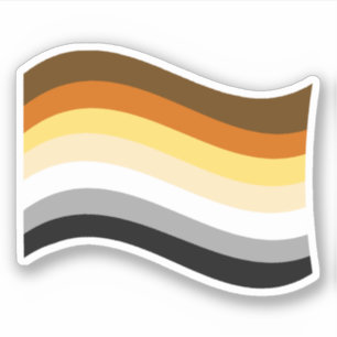 Bear Pride Wavy Flag Aufkleber