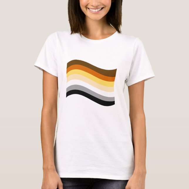 Bear Pride Wavy Flag T-Shirt (Vorderseite)