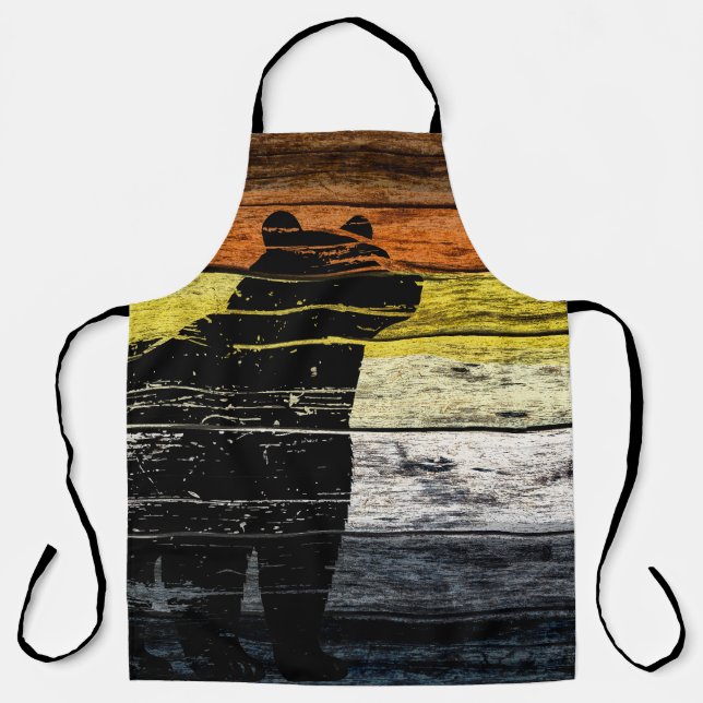 Bear Pride Wood Art Schürze (Vorderseite)