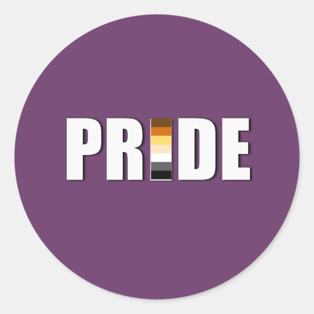 BEAR PRIDE WORT FLAG RUNDER AUFKLEBER (Vorderseite)