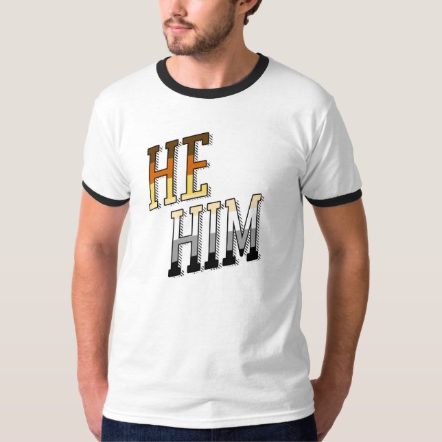 Bear Pronouns Pride T - Shirt (Vorderseite)