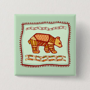 Bear Quilt Button