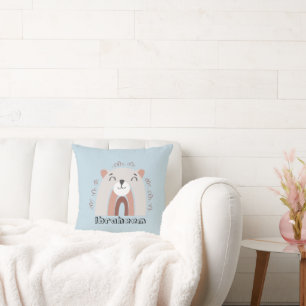 Bear Rainbow Individuelle Name Kinderzimmer Kissen