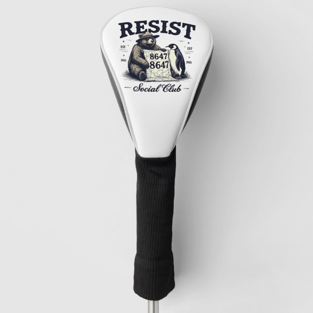 Bear Resist Protect National Park Anti Trump 8647 Golf Headcover (Vorderseite)