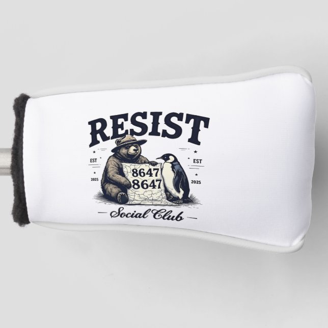 Bear Resist Protect National Park Anti Trump 8647 Golf Headcover (Vorderseite)