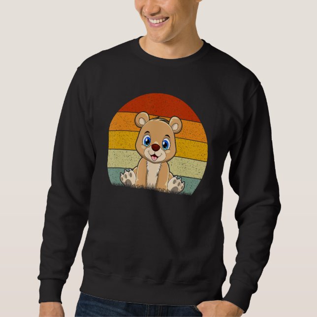 Bear  Retro Style Vintage Sweatshirt (Vorderseite)