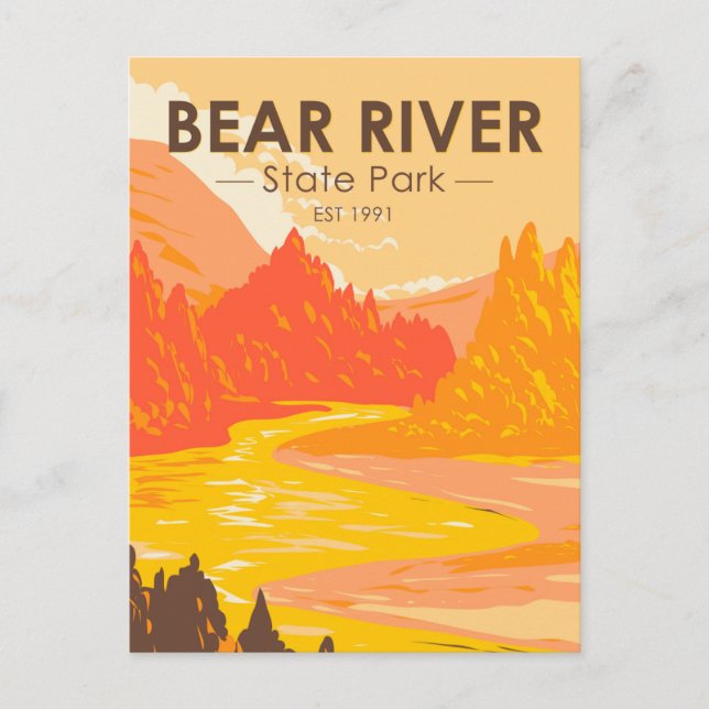 Bear River Staat Park Wyoming Vintag Postkarte (Vorderseite)