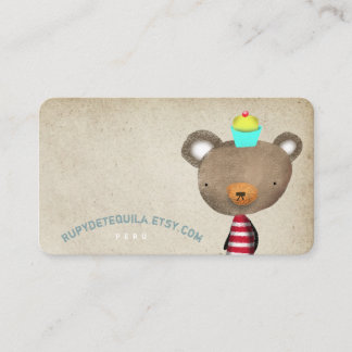 Bear Rupydetequila Party Kinderzimmer Visitenkarte