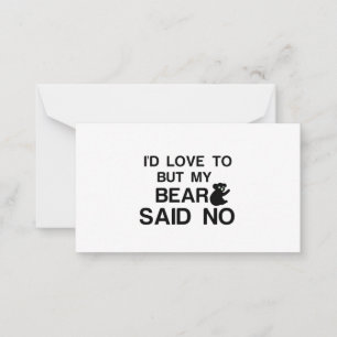 BEAR SAID NO MITTEILUNGSKARTE