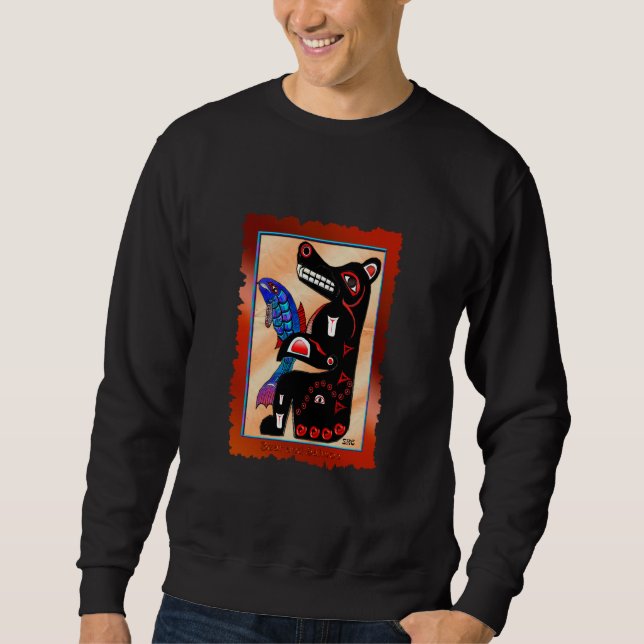 BEAR & SALMON Haida-Style Sweatshirt (Vorderseite)