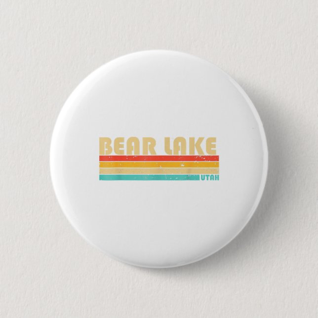 BEAR SEE UTAH Fishing Camping Sommer Button (Vorderseite)