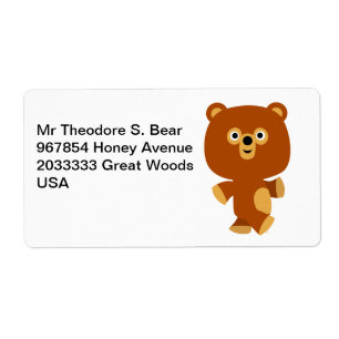 Bear Shipping-Label für niedliche Cartoon