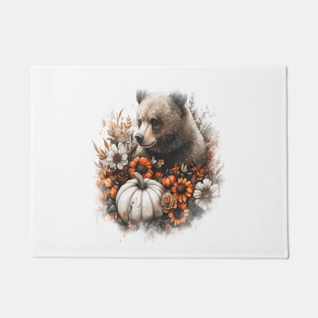 Bear Shirt Country Pumpkin Fußmatte (Vorderseite)