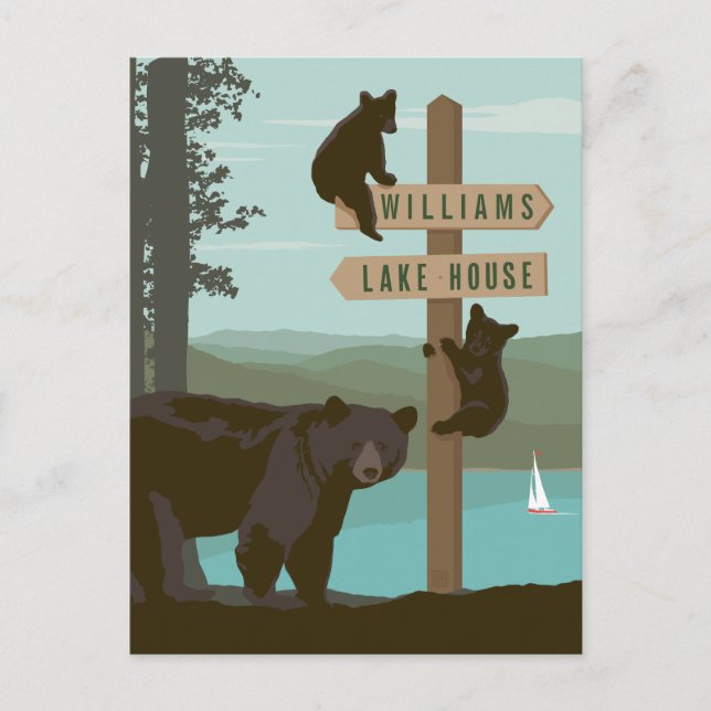 Bear Sign Postkarte (Vorderseite)