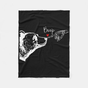 Bear Skeleton Boop Bear Funny Halloween Girl Men W Fleecedecke