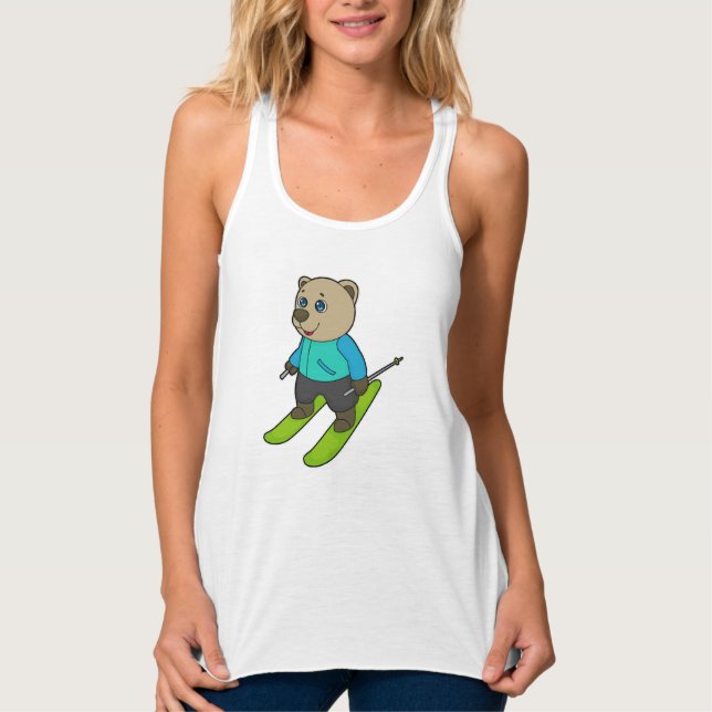 Bear Skier Ski Tank Top (Vorderseite)