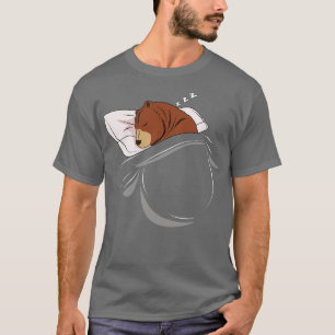 Bear Sleeping Animal Nickerchen Napping Slumal T-Shirt